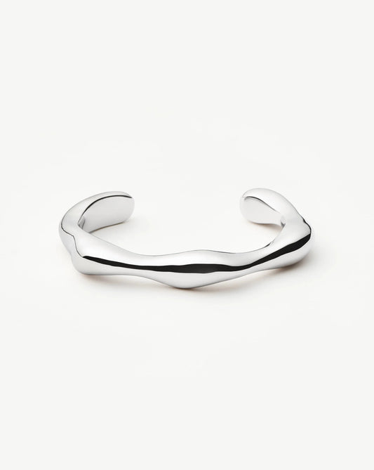 Eny Puffy Cuff Bracelet | Silver Plated Bracelets Missoma 