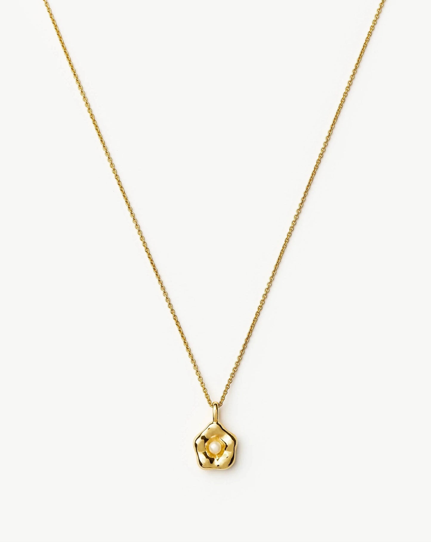 Eny Puffy Daisy Pendant Necklace | 18ct Gold Plated/Pearl Necklaces Missoma 