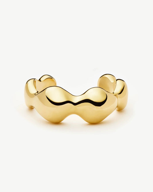 Eny Puffy Dome Statement Cuff Bracelet | 18ct Gold Plated Necklaces Missoma 