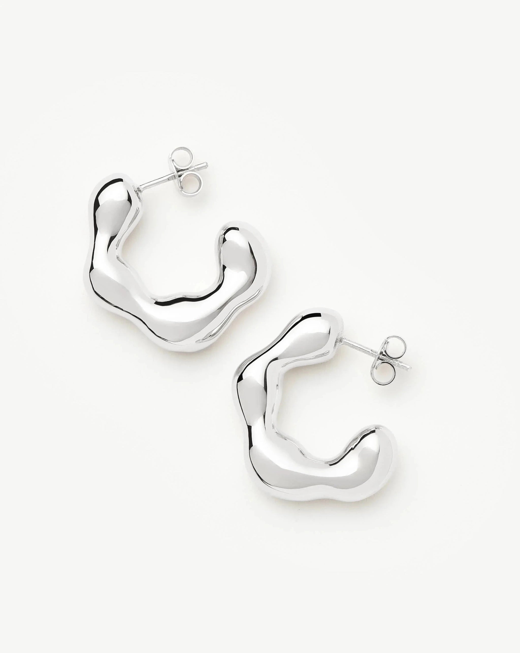 Eny Puffy Medium Hoop Earrings | Sterling Silver Earrings Missoma 