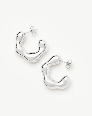 Eny Puffy Medium Hoop Earrings | Sterling Silver Earrings Missoma 