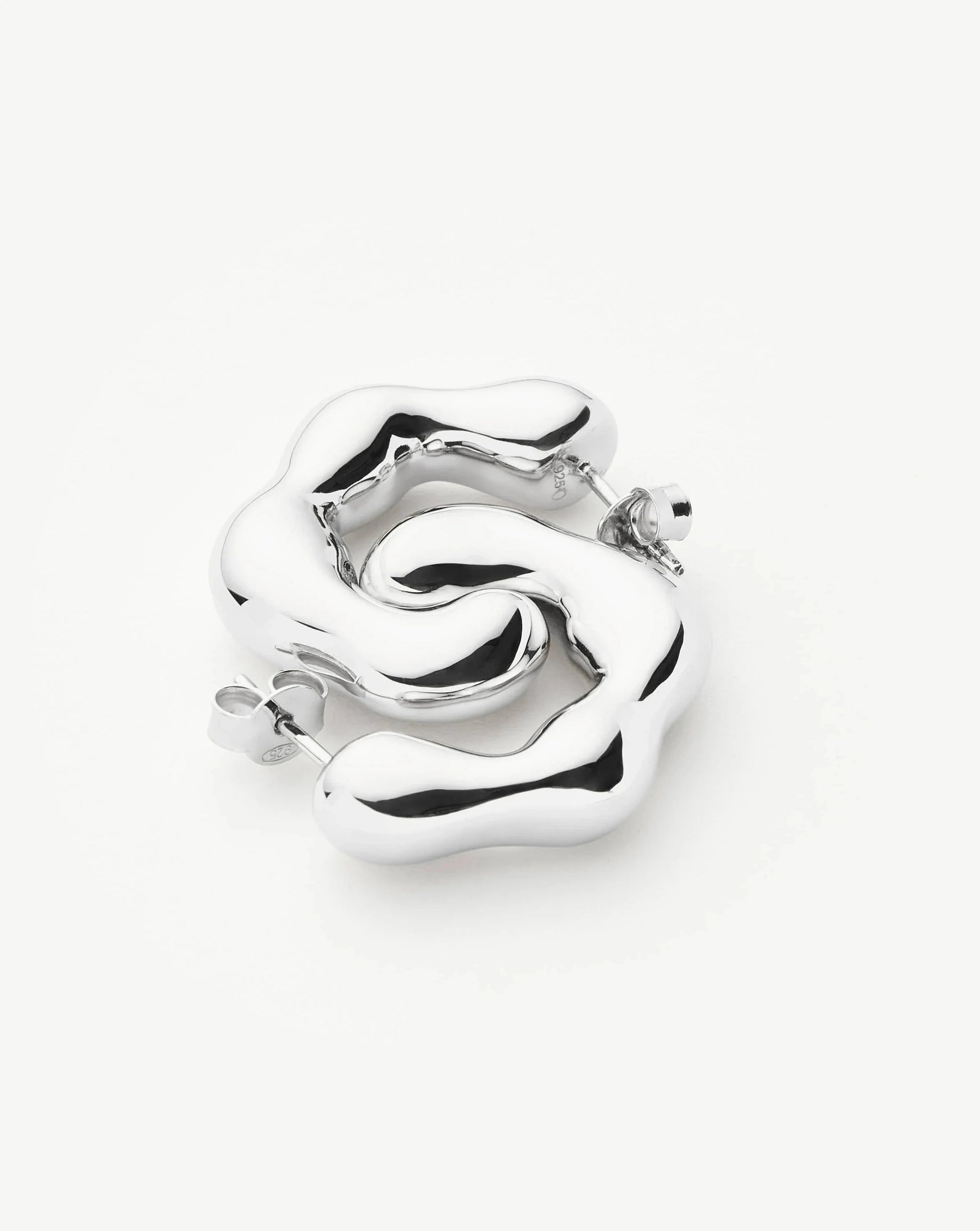 Eny Puffy Medium Hoop Earrings | Sterling Silver Earrings Missoma 