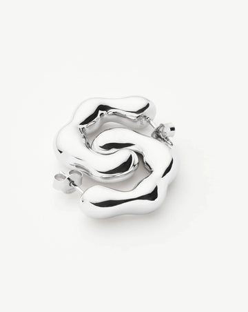 Eny Puffy Medium Hoop Earrings | Sterling Silver Earrings Missoma 