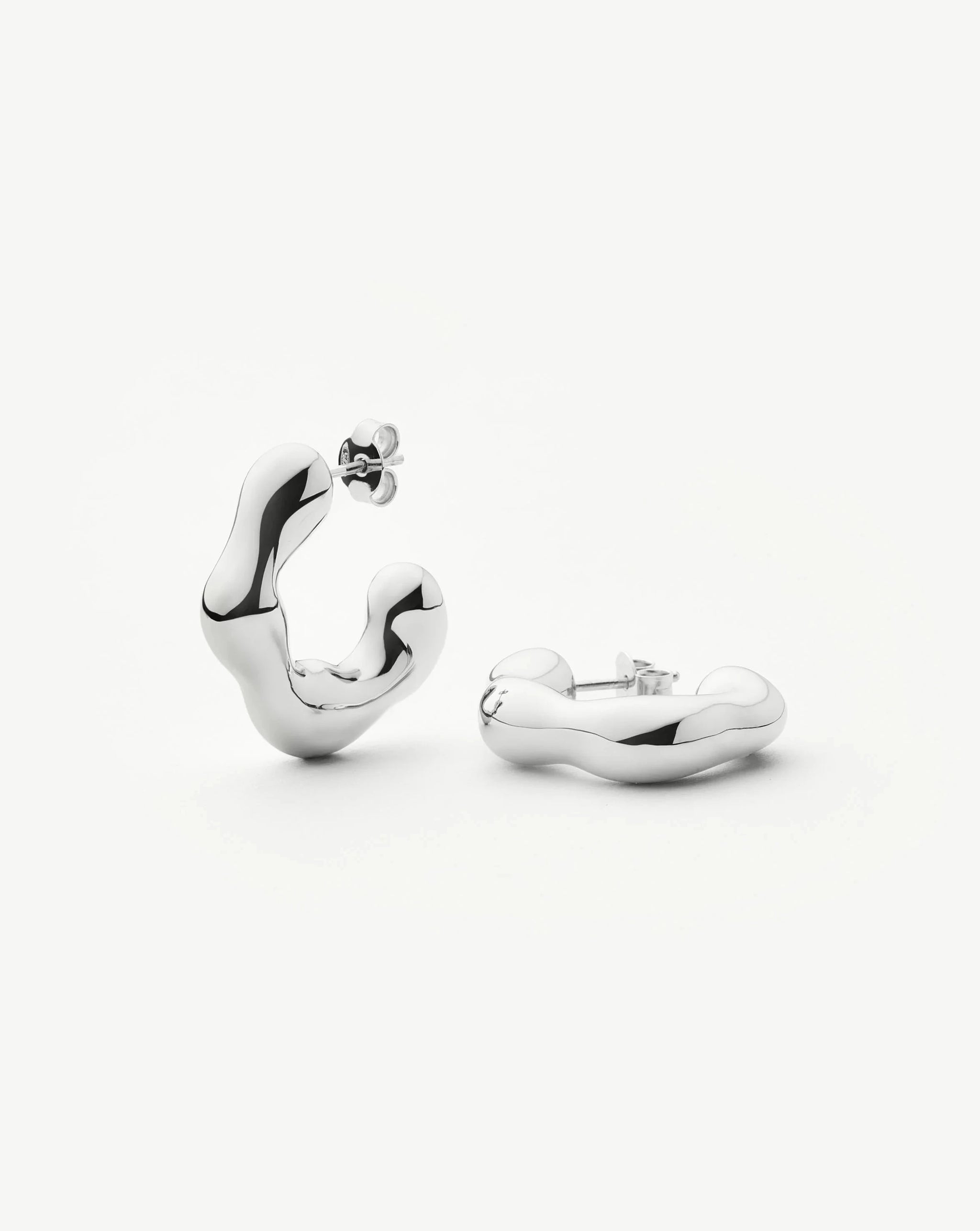 Eny Puffy Medium Hoop Earrings | Sterling Silver Earrings Missoma 