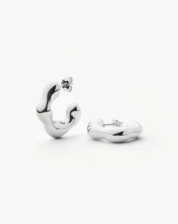 Eny Puffy Medium Hoop Earrings | Sterling Silver Earrings Missoma 