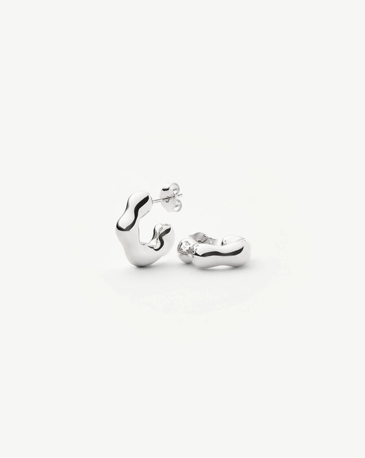 Eny Puffy Small Hoop Earrings | Sterling Silver Earrings Missoma 