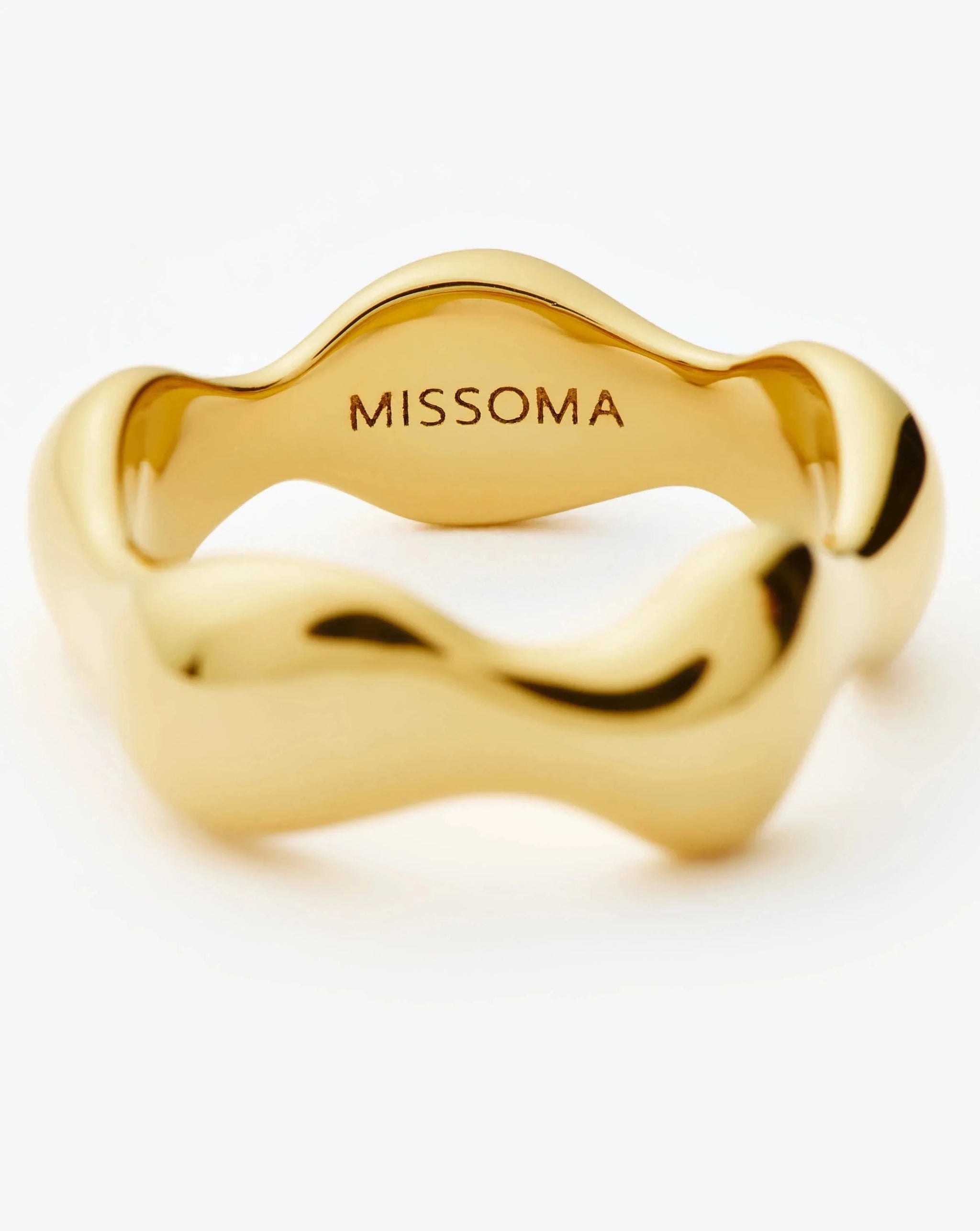 Eny Puffy Stacking Ring | 18ct Gold Plated Rings Missoma 