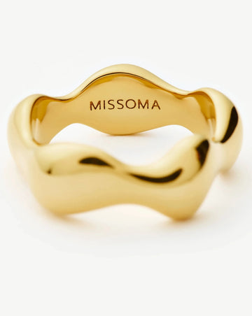 Eny Puffy Stacking Ring | 18ct Gold Plated Rings Missoma 