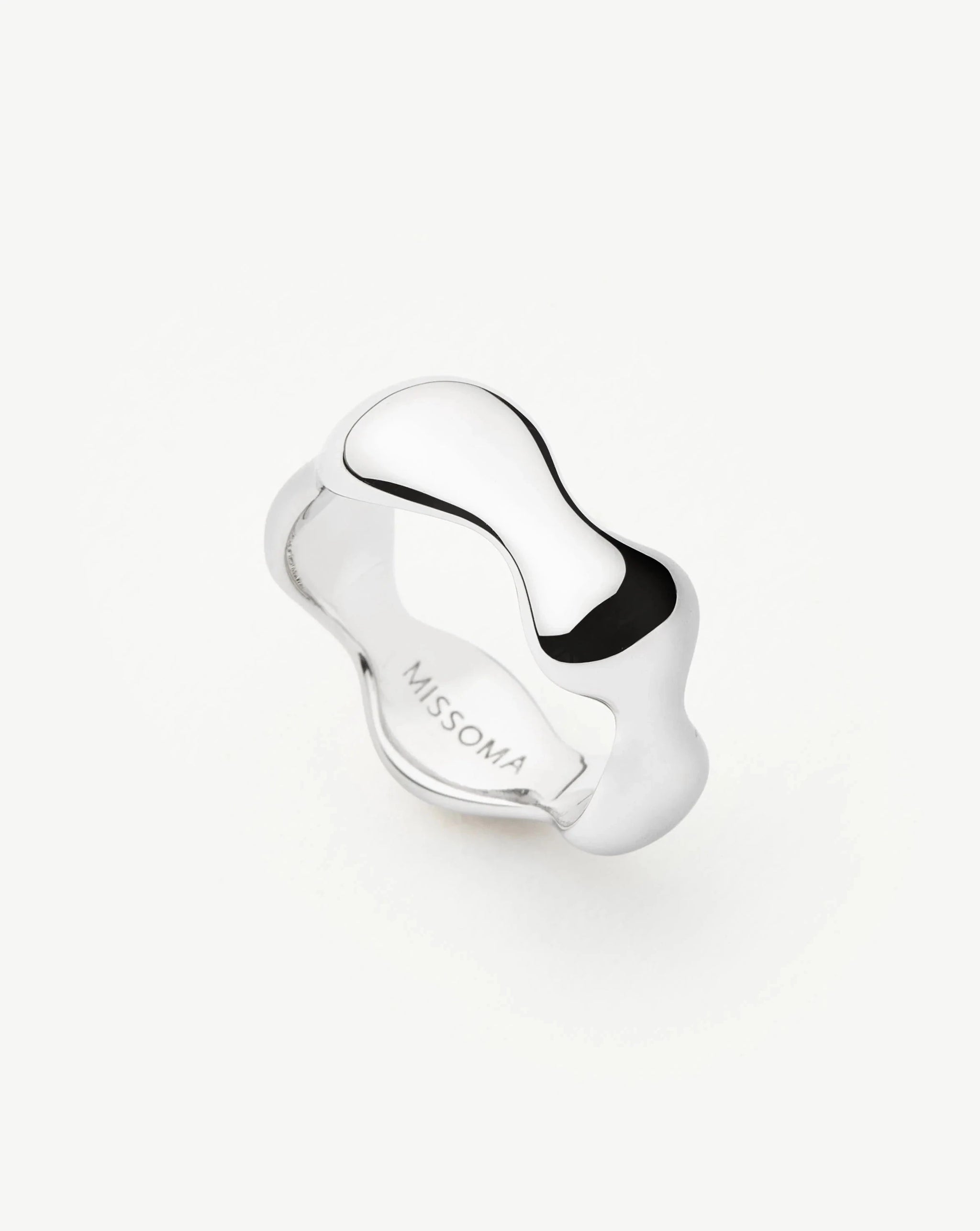 Eny Puffy Stacking Ring | Silver Plated Rings Missoma 