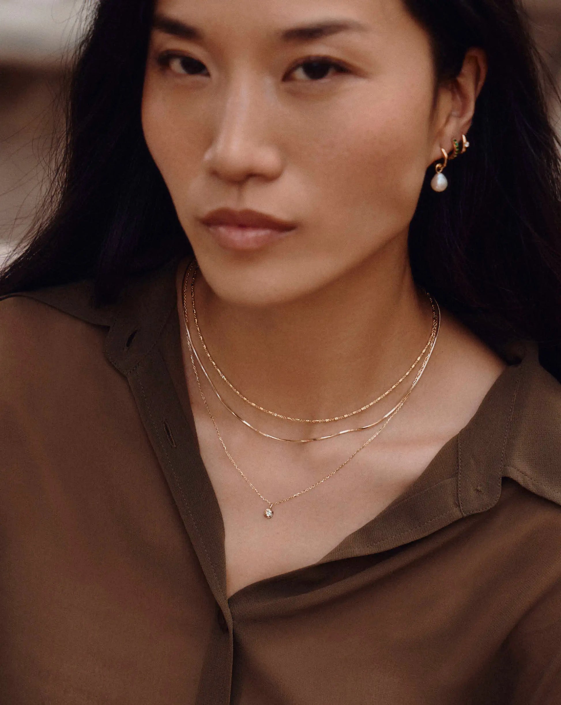 Fine April Birthstone Pendant Necklace | 14ct Solid Gold/White Sapphire Necklace Missoma 