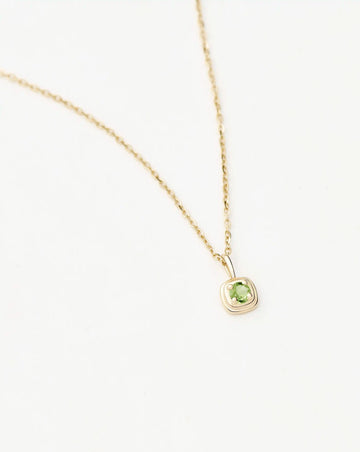 Fine August Birthstone Pendant Necklace | 14ct Solid Gold/Peridot Necklace Missoma 