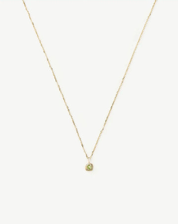 Fine August Birthstone Pendant Necklace | 14ct Solid Gold/Peridot Necklace Missoma 