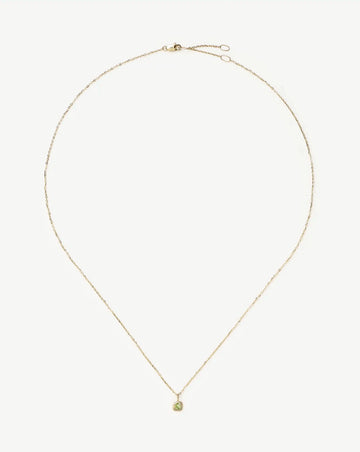 Fine August Birthstone Pendant Necklace | 14ct Solid Gold/Peridot Necklace Missoma 