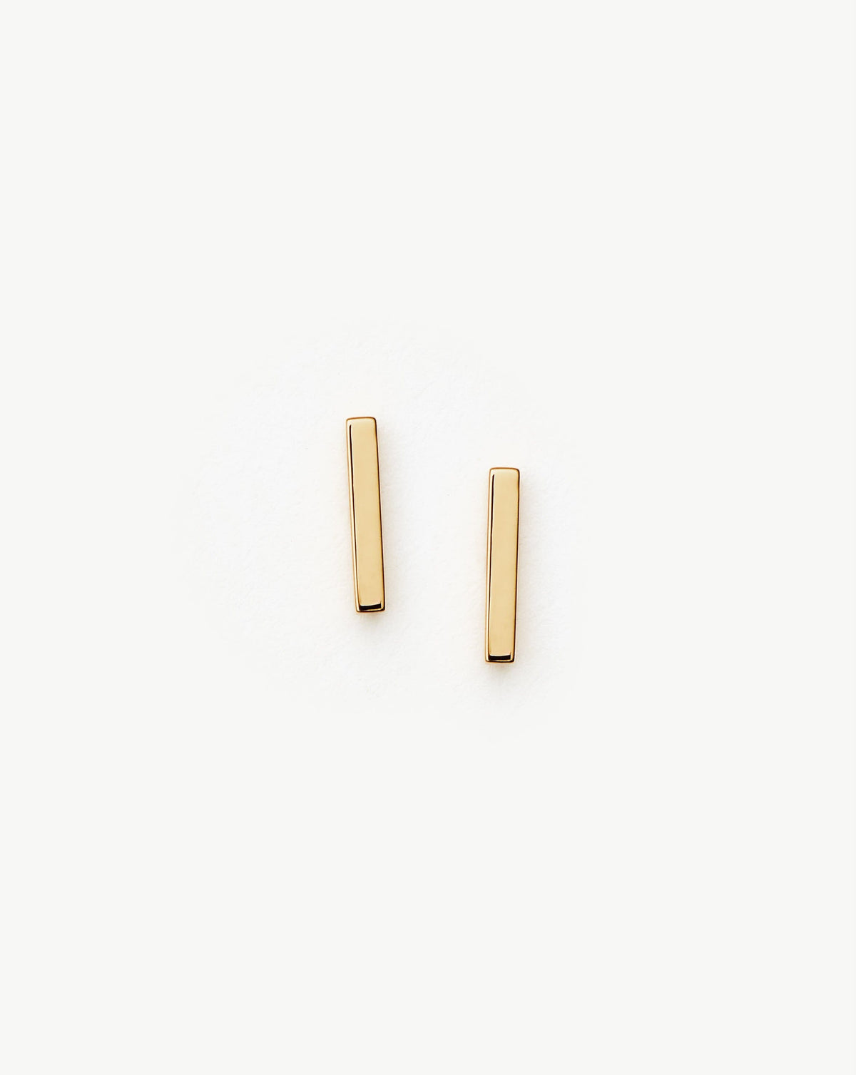 Solid Gold Bar Stud Earrings 9ct Solid Yellow Gold