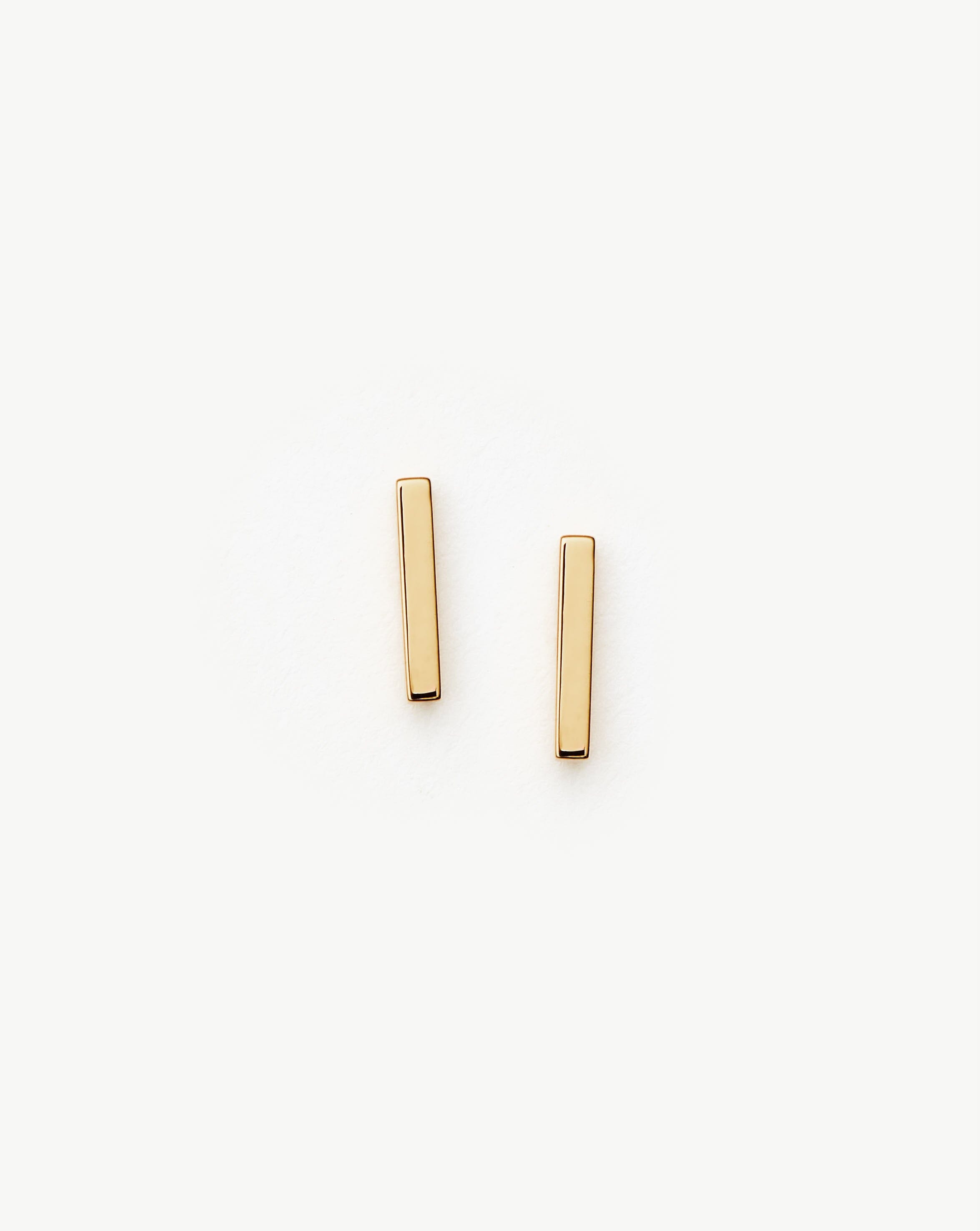 Fine Bar Stud Earrings | 14ct Solid Gold Earrings Missoma 