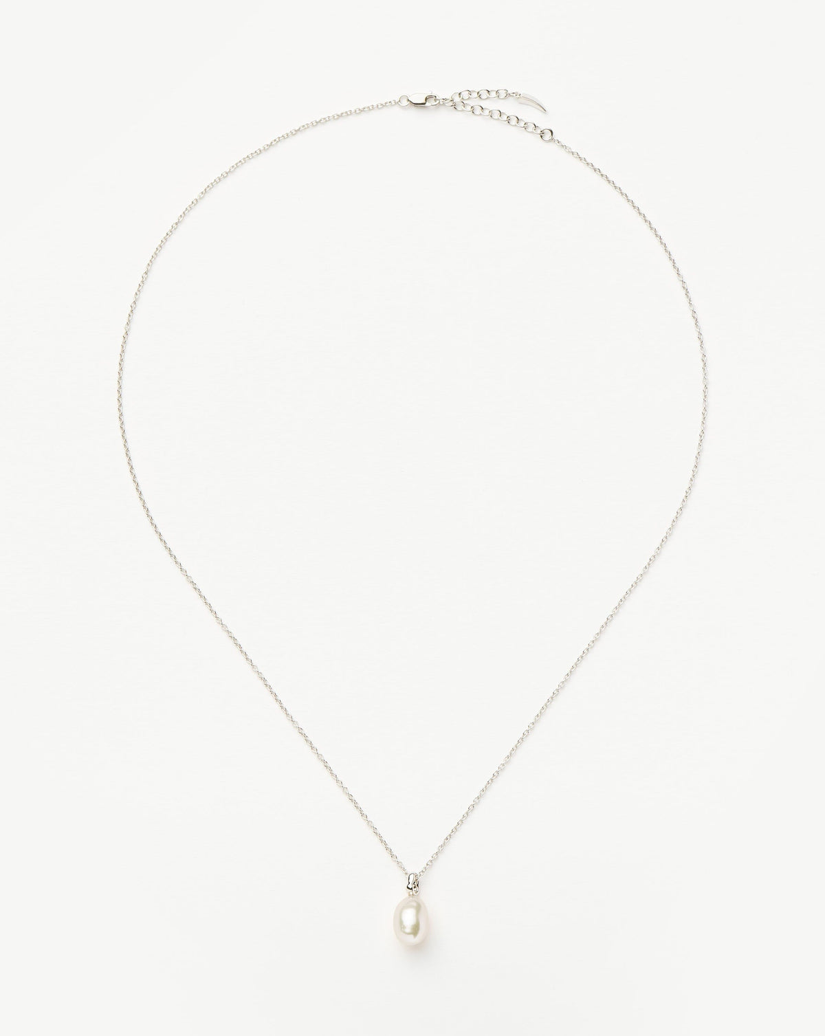 Fine Baroque Pearl Organic Pendant Necklace | 14ct Solid White Gold/Pearl Necklaces Missoma 