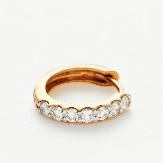 Fine Classic Diamond Single Huggie | 14ct Solid Gold Earrings Missoma 