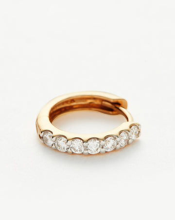 Fine Classic Diamond Single Huggie | 14ct Solid Gold Earrings Missoma 