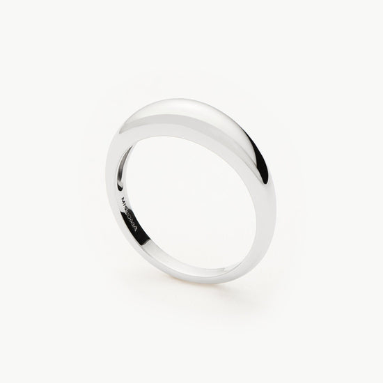 Fine Classic Dome Ring | 14ct Solid White Gold Rings Missoma 