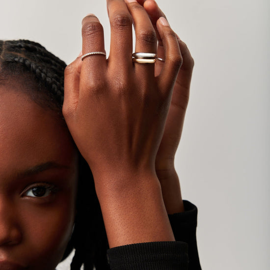 Fine Classic Dome Ring | 14ct Solid White Gold Rings Missoma 