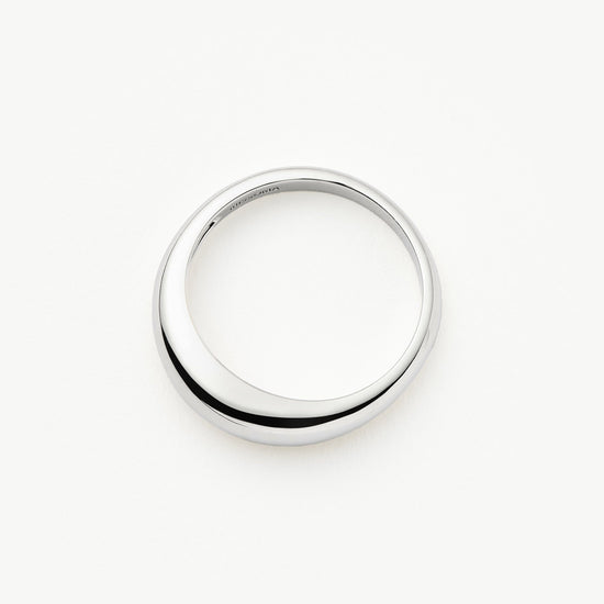 Fine Classic Dome Ring | 14ct Solid White Gold Rings Missoma 
