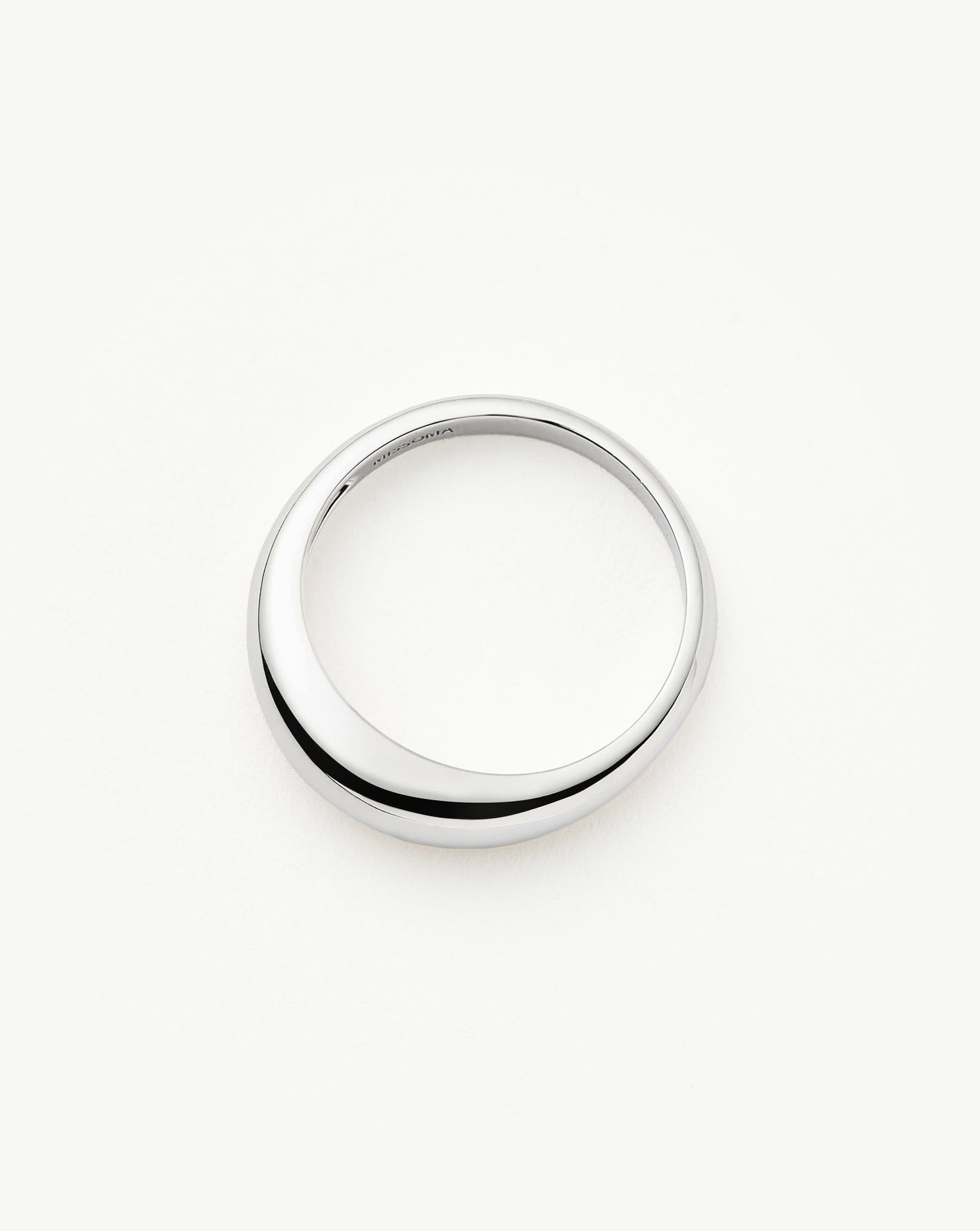 Fine Classic Dome Ring | 14ct Solid White Gold Rings Missoma 