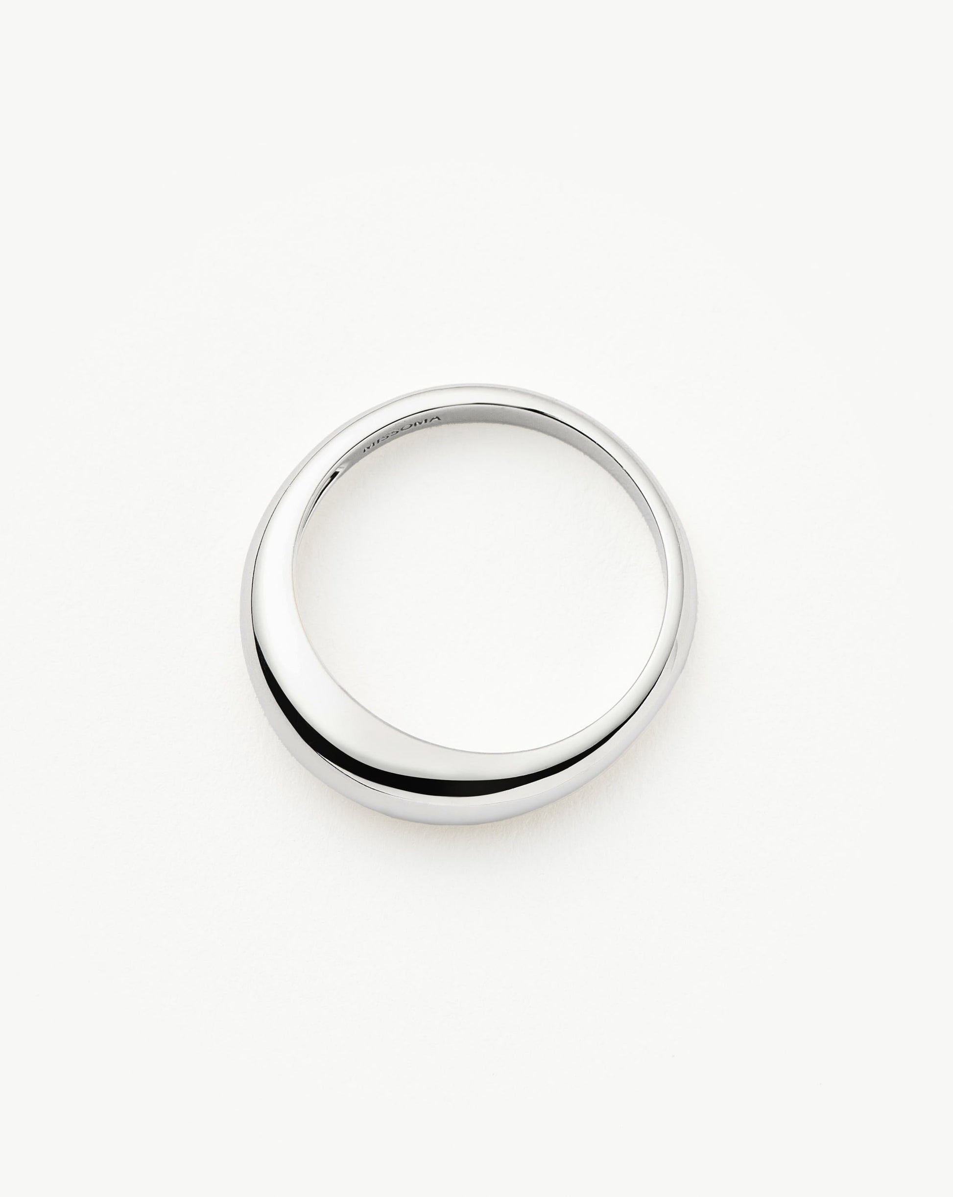 Fine Classic Dome Ring | 14ct Solid White Gold Rings Missoma 