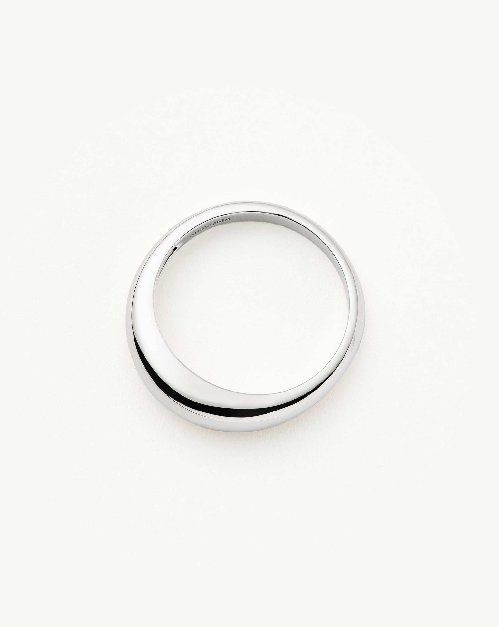 Fine Classic Dome Ring | 14ct Solid White Gold Rings Missoma 