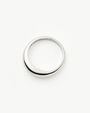 Fine Classic Dome Ring | 14ct Solid White Gold Rings Missoma 