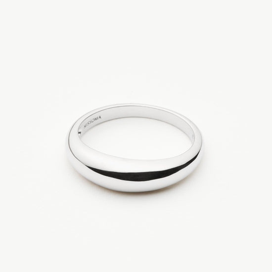 Fine Classic Dome Ring | 14ct Solid White Gold Rings Missoma 