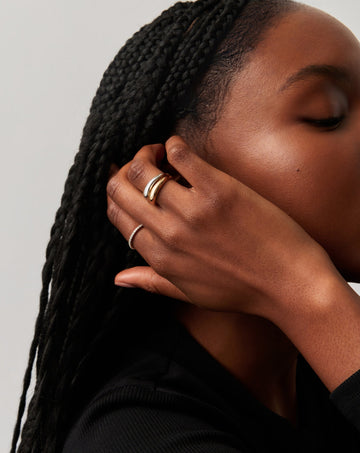 Fine Classic Dome Ring | 14ct Solid White Gold Rings Missoma 