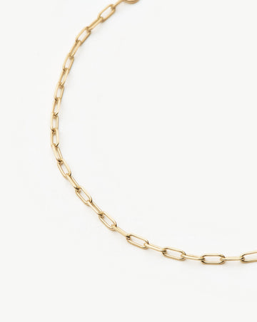 Fine Classic Paperclip Chain Bracelet | 14ct Solid Gold Bracelets Missoma 