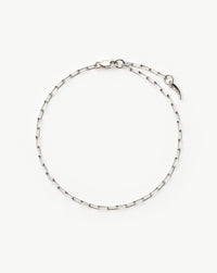 Fine Classic Paperclip Chain Bracelet | 14ct Solid White Gold Bracelets Missoma 
