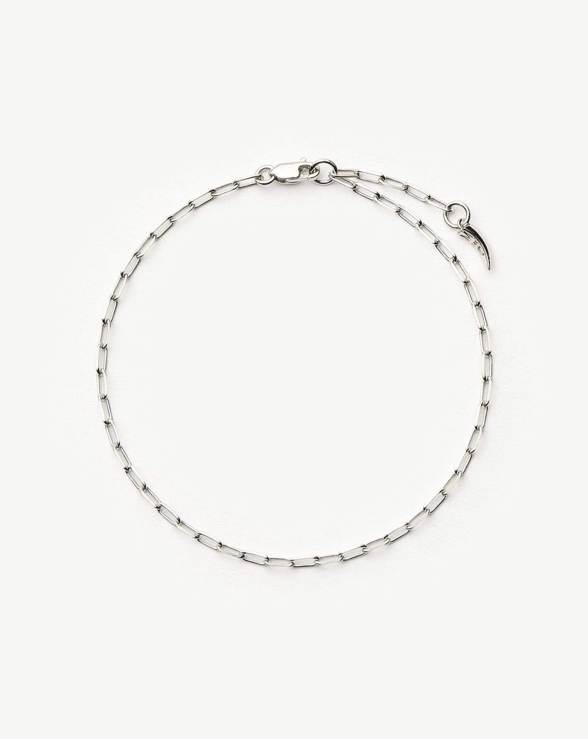 Fine Classic Paperclip Chain Bracelet | 14ct Solid White Gold Bracelets Missoma 
