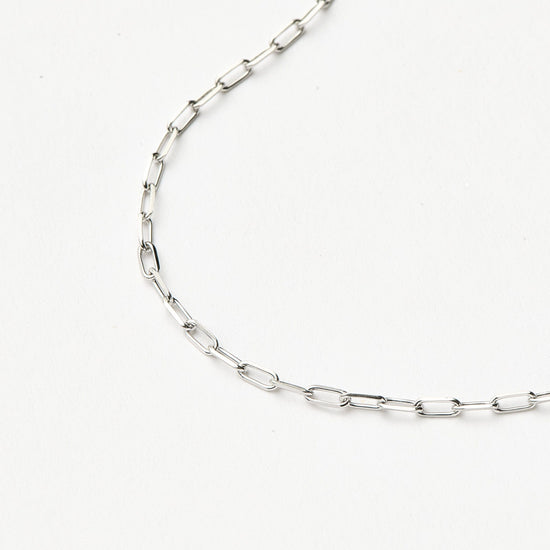 Fine Classic Paperclip Chain Bracelet | 14ct Solid White Gold Bracelets Missoma 