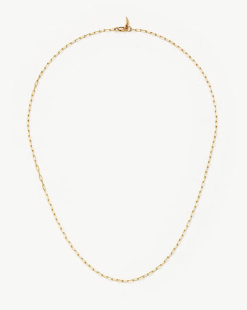 Fine Classic Paperclip Chain Necklace | 14ct Solid Gold Necklaces Missoma 