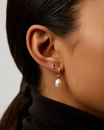 Fine Cowboy Boot Single Stud Earring | 14ct Solid Gold/Diamond Earrings Missoma 
