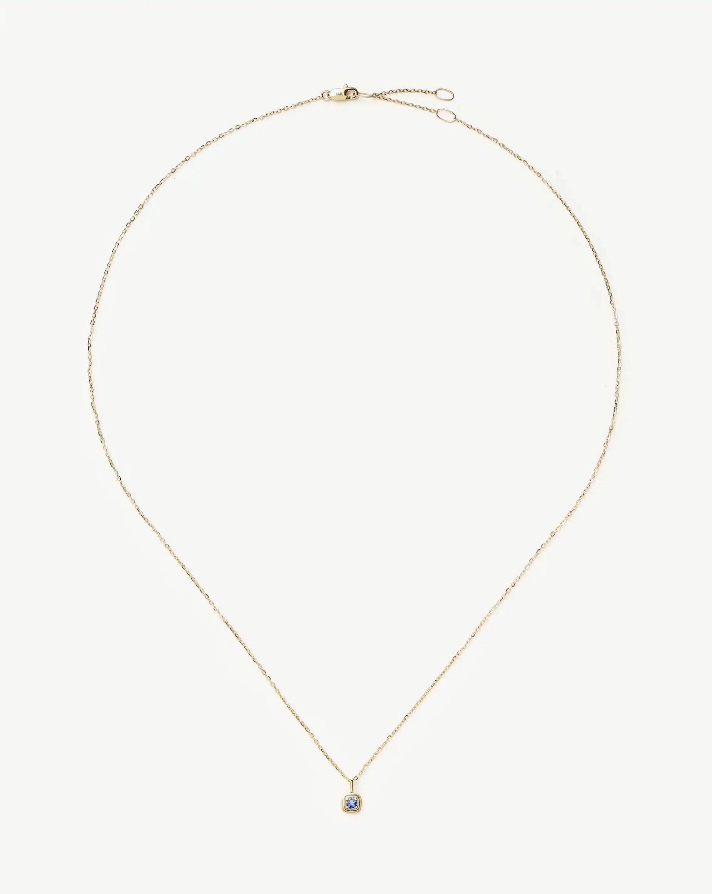 Fine December Birthstone Pendant Necklace | 14ct Solid Gold/Tanzanite Necklace Missoma 