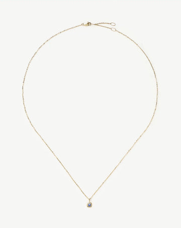 Fine December Birthstone Pendant Necklace | 14ct Solid Gold/Tanzanite Necklace Missoma 