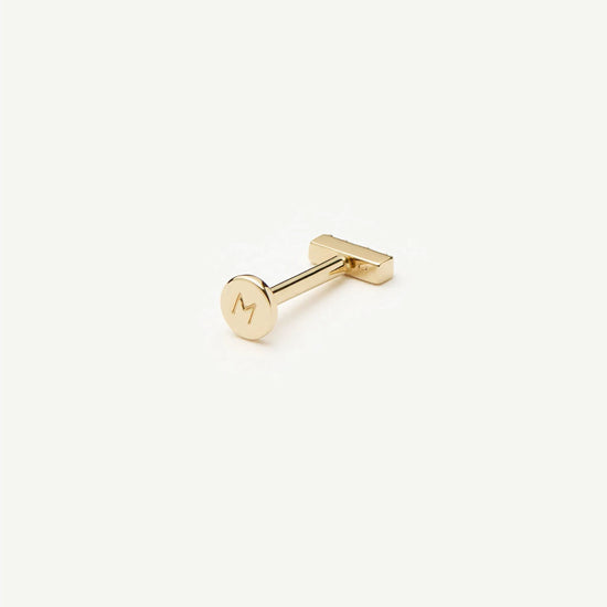 Fine Diamond Bar Flat Back Stud Earring | 14ct Yellow Gold/Diamond Earrings Missoma 