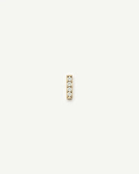 Fine Diamond Bar Flat Back Stud Earring | 14ct Yellow Gold/Diamond Earrings Missoma 