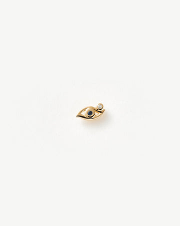 Fine Diamond & Blue Sapphire Eye Single Stud Earring Earrings Missoma 