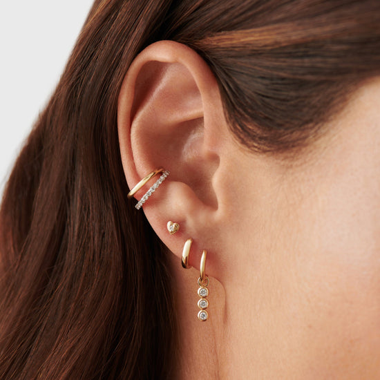 Fine Diamond Heart Stud Earrings Earrings Missoma 