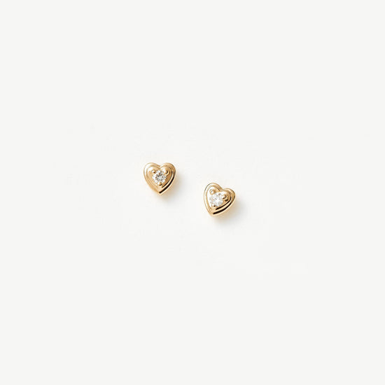 Fine Diamond Heart Stud Earrings Earrings Missoma 