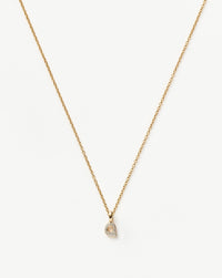 Fine Diamond Initial Mini Pendant Necklace - Q | 14ct Solid Yellow Gold Plated/Diamond Necklaces Missoma 