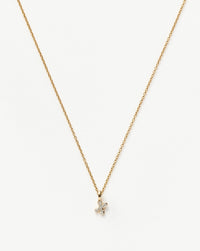 Fine Diamond Initial Mini Pendant Necklace - X | 14ct Solid Yellow Gold Plated/Diamond Necklaces Missoma 