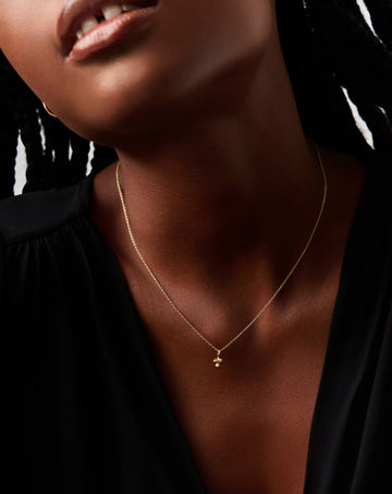 Fine Diamond Mushroom Mini Pendant Necklace | 14ct Solid Gold/Diamond Necklaces Missoma 