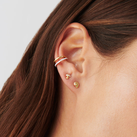 Fine Diamond Shell Single Stud Earring Earrings Missoma 