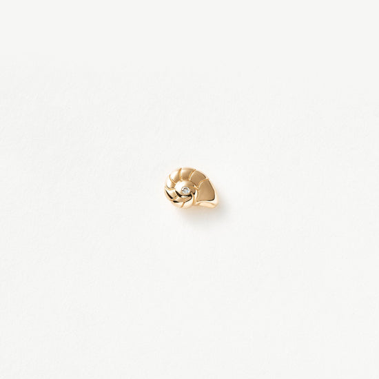 Fine Diamond Shell Single Stud Earring Earrings Missoma 