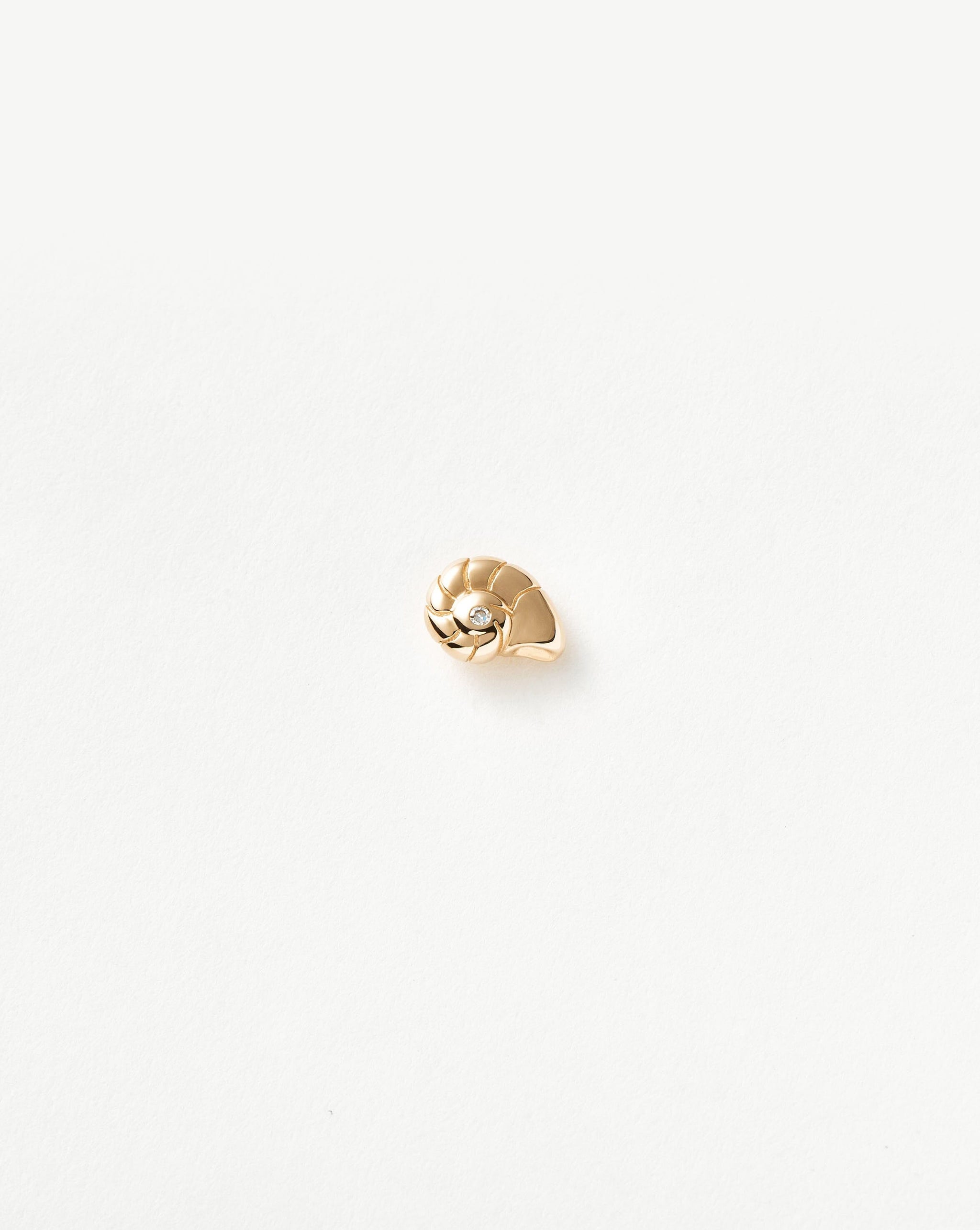 Fine Diamond Shell Single Stud Earring Earrings Missoma 
